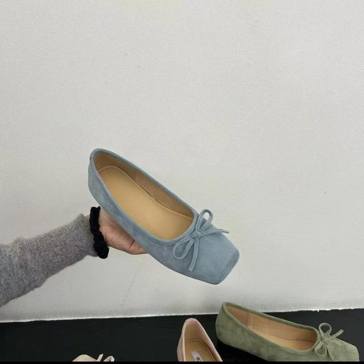 

Туфли на плоской подошве с бантом женские туфли красные маленькие одинарные туфли балетки новая женская обувь туфли на мягкой подошве женщины 40 синий