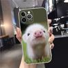 Cute little Pink Pig Phone Case For iPhone 15 14 11 12 13 Mini Pro XS Max Cover 6 7 8 Plus X XR SE 2020 Funda Shell