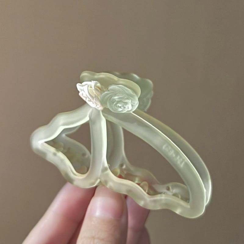 

Новая акриловая заколка-бабочка для волос для женщин, милые цветы, для густых волос, матовая, средний зажим-краб, заколка, аксессуары для волос для девочек