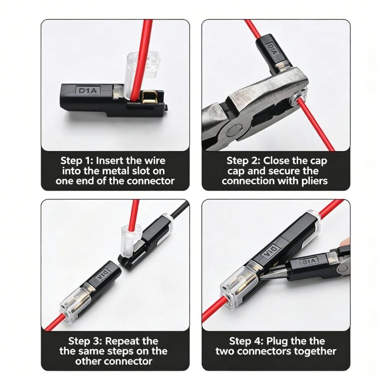 Quick Connection Cable Connector Easy and Quick Wiring Pluggable LED Wire Connector Single Wire Plug in Connector