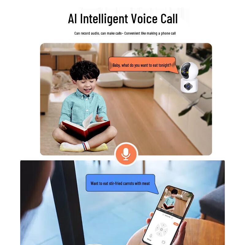 Newman Smart AI 360° PTZ Home Security Camera CN plug (adapter included)