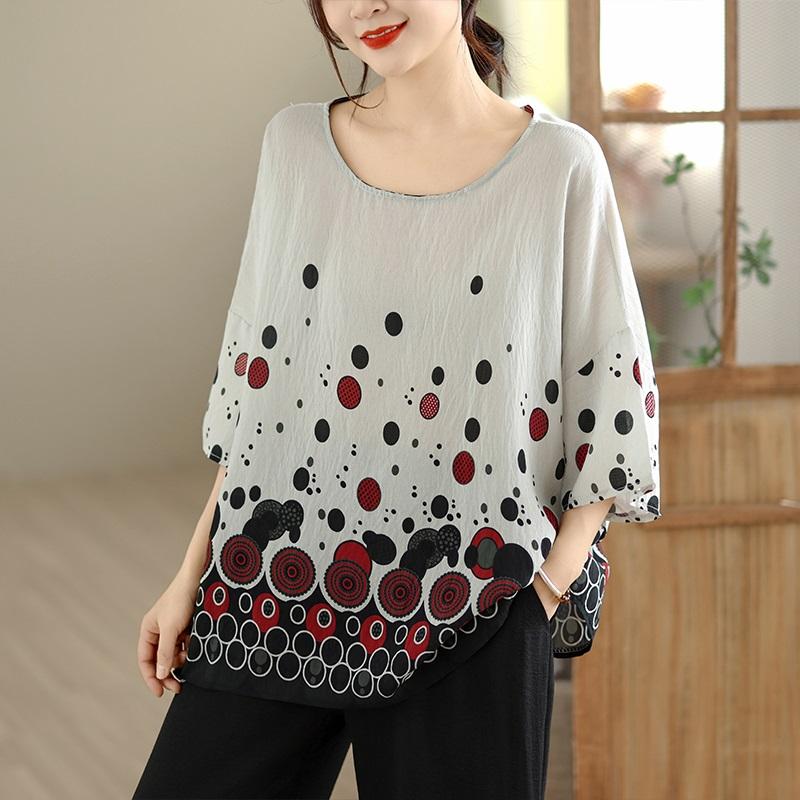 Short Sleeve Oversized Cotton Vintage Casual Loose T Shirt Tops Women Summer T-shirt