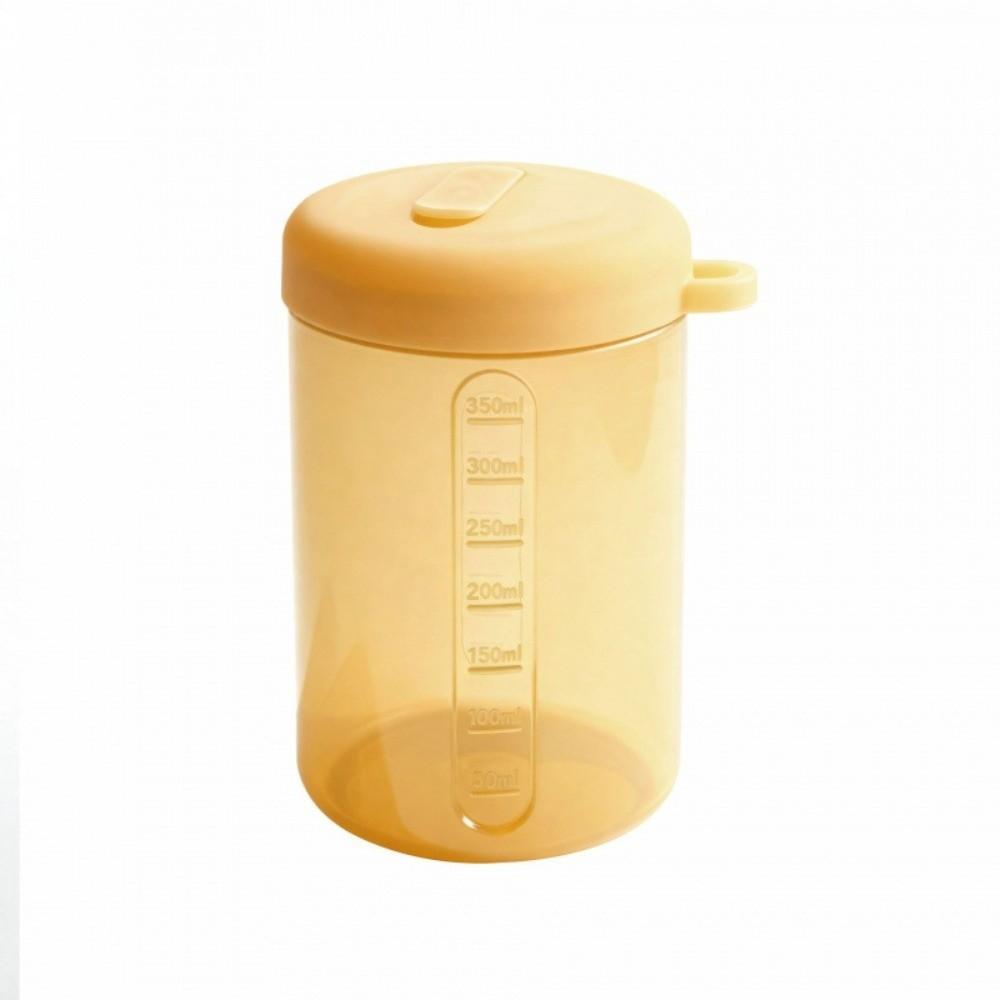 Silicone Food Storage Cup Airtight Seal Kitchen Storage Jar Oat Cup  Kitchen Storage 350ML Brown