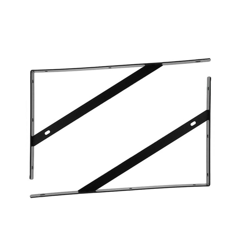 Industrial Strengths Steel Wall Brackets Black Coated Shelf For Heavy Items Secure Mounting Space and Residential Areas