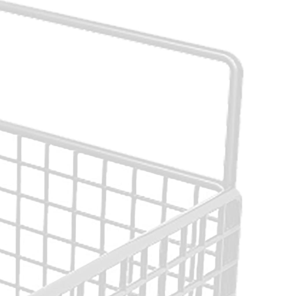 Wall Mounted Storage Basket No Drilling Adhesive Metal Wire Hanging Basket for Kitchen Food Pantry