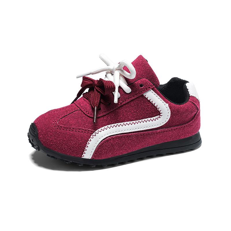 Girls shoes 2025 autumn new children's sports shoes soft sole light medium and older children Velcro boys shoes board shoes