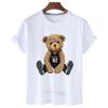 New Arrival Teddy Bear Harajuku Tshirt for Unisex Summer Short SleeveTshirt Unisex Summer Clothes Comfortable Daily Unisex T Shirt