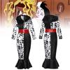 Fantasy-themed Cruella Cosplay Dress With Soft Fabric And Fur Collar