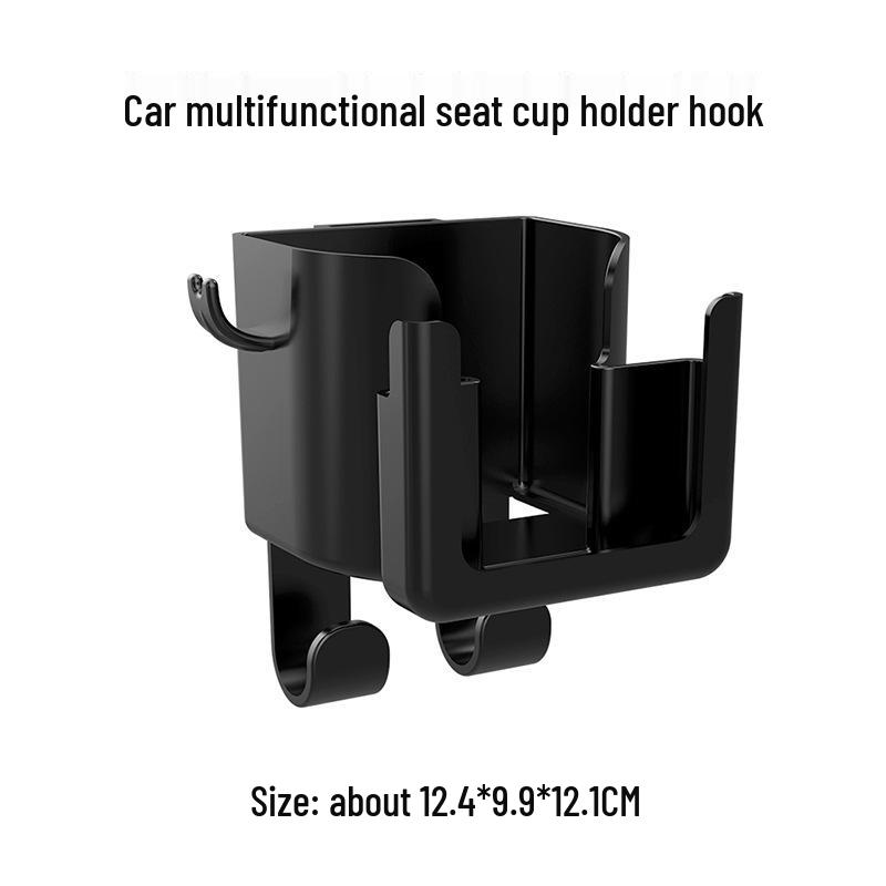 Car Cup Holder & Hook: Multifunctional Rear Seat Storage with Phone Holder