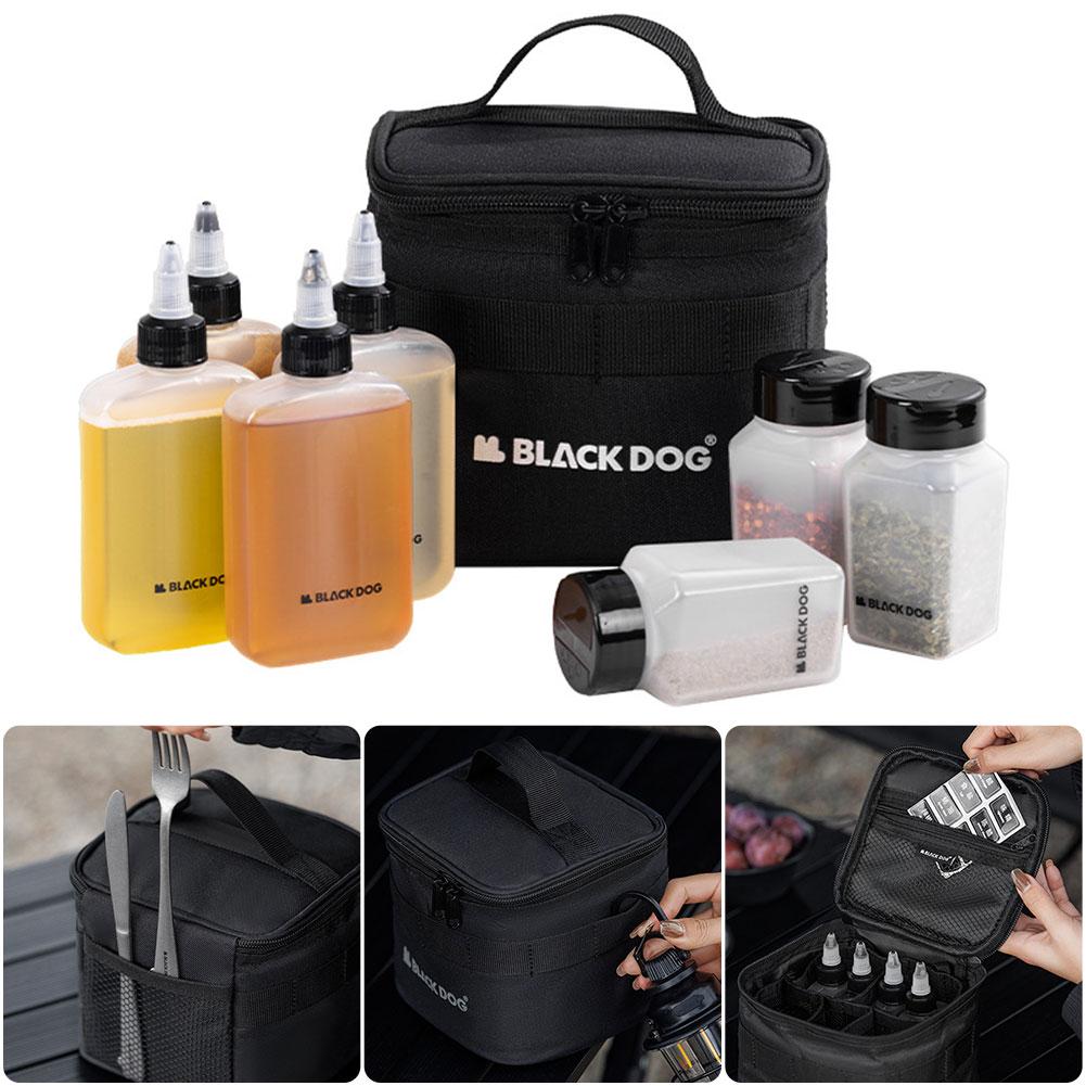 Outdoor Seasoning Bottle Set with Carry Bag Portable Condiment Bottle Set Camping Spice Container Set for Camping Travel China Mainland