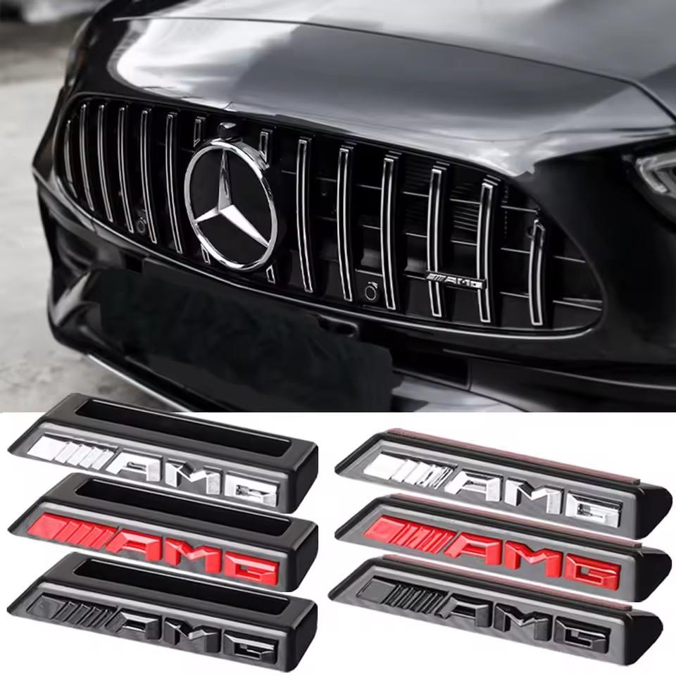 ABS Auto Front Grille Decoration Emblem Sticker Car Styling Accessories For Mercedes Benz AMG CLK CLA CLG GLE GLS W212 W213 W205