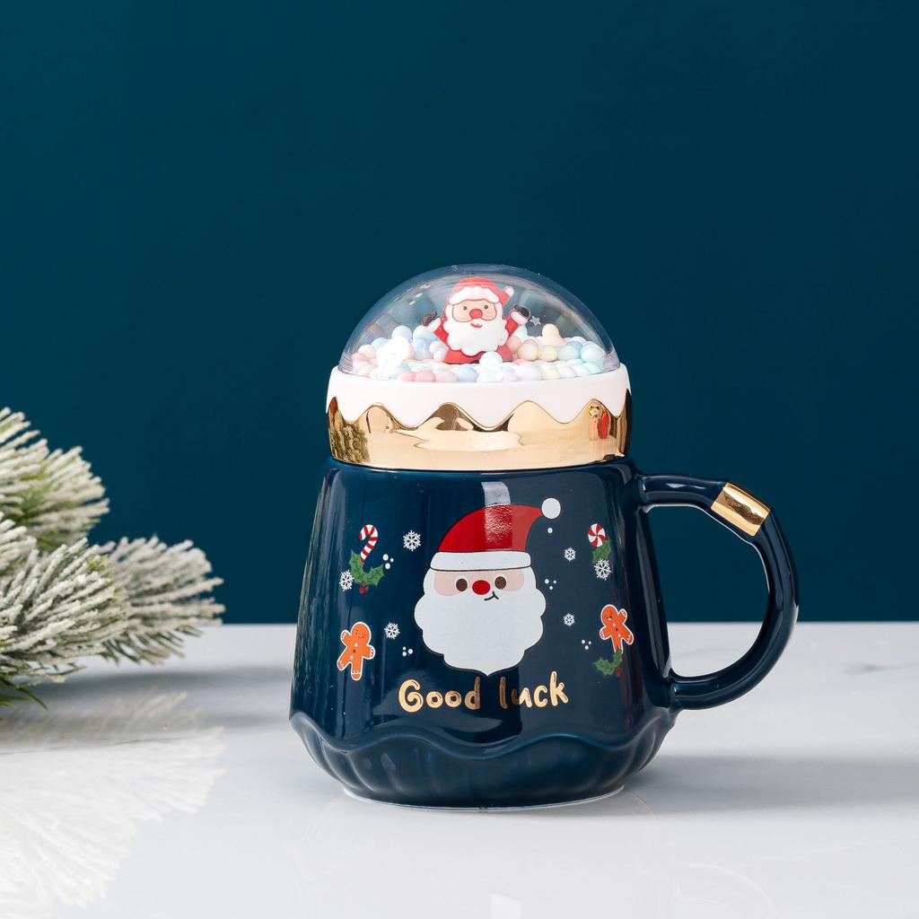 Christmas Ceramic Cup Creative Cartoon Christmas Mug High Ooking Christmas Cup Gift
