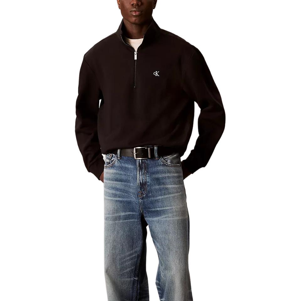 Calvin Klein Minimalist Comfortable Versatile Logo Casual Stand Collar Long Sleeve Sweatshirt Men Sweatshirt 40BM243-UB1