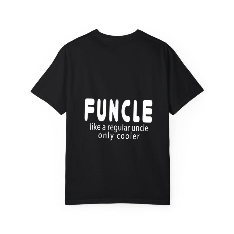 White T-Shirt with Funcle Like A Regular Uncle Only Cooler Print for Casual Wear