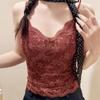 2026 French Lace V-Neck Camisole with Chest Pads - Slimming Beautiful Back Tank Top