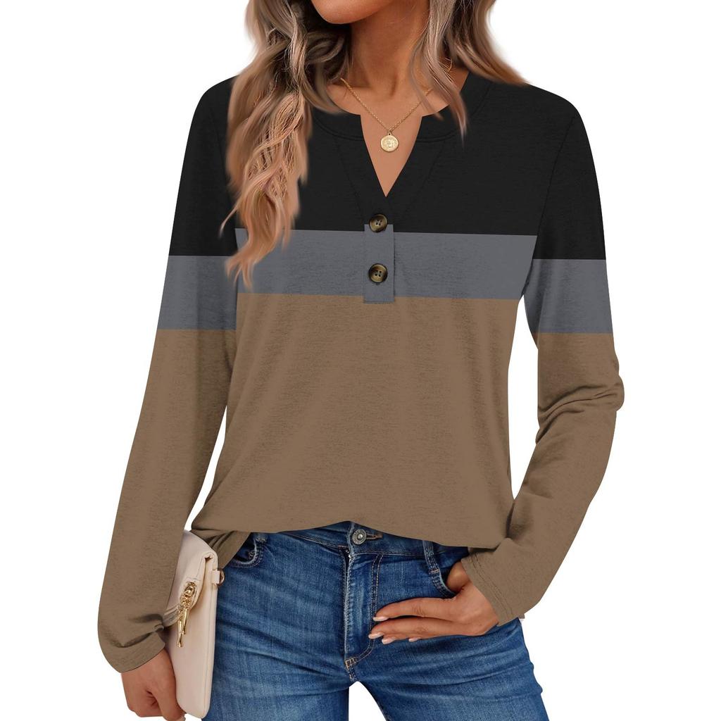 Women's Color Long Sleeve Shirts Elegant Casual Tops Trendy Shirts Tops