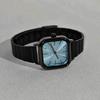 Hochwertige Uhr Weiblich High-School-Schüler Nische Leichter Luxus Quadratisch Einfach Französisches Temperament Stil Bambus-Stahlband Damen Uhr
