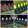 Simulation Tulip Flower Plastic Fence Fence Fence Garden Lawn Decoration Landscape Outdoor Courtyard Decorations
