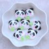 10Pcs New Cute Resin Panda, Bamboo Series Flat Back Fit Phone Deco Parts Embellishments For Hair Bows Accessories