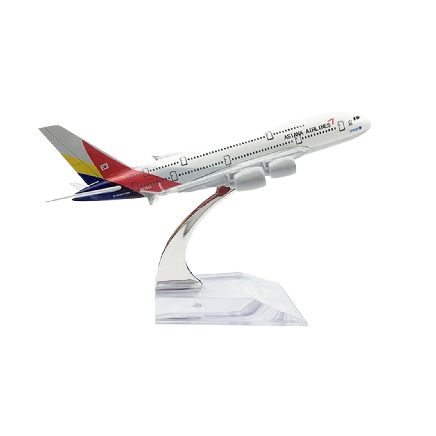 16cm Airplanes Model Asiana Airlines A380 Aircraft Alloy Diecast Airplane Model Toy Aircraft Plane Model Toy for Collection