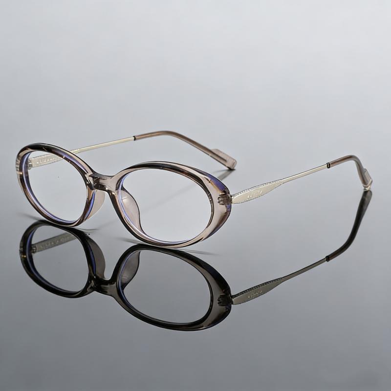 Women Unisex Stylish Oval Frame Far Sight Eyeglasses Fashionable Vintage Reading Glasses for Men Ultralight Presbyopia 0 To +4.0