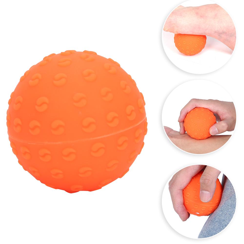 Minge de masaj Fascia din silicon, minge de masaj pentru fitness, yoga, pentru exerciții fizice, pentru corp, umăr, mână, portocaliu