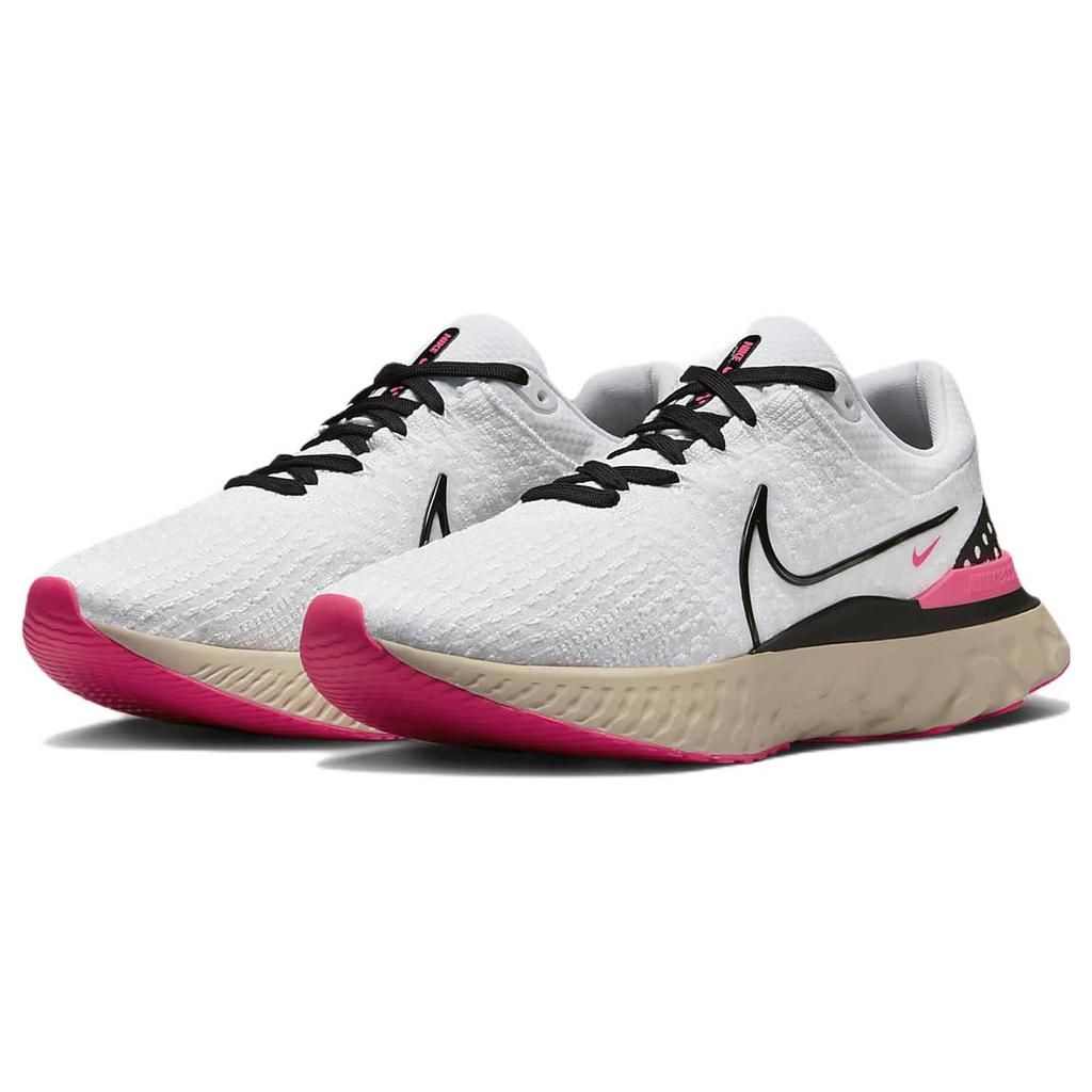 Ny Nike React Infinity Run Flyknit 3 Hvit Hyper Rosa DH5392-101