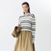 JNBY 2025 Spring Store Style Striped POLO Neck Sweater Pullover