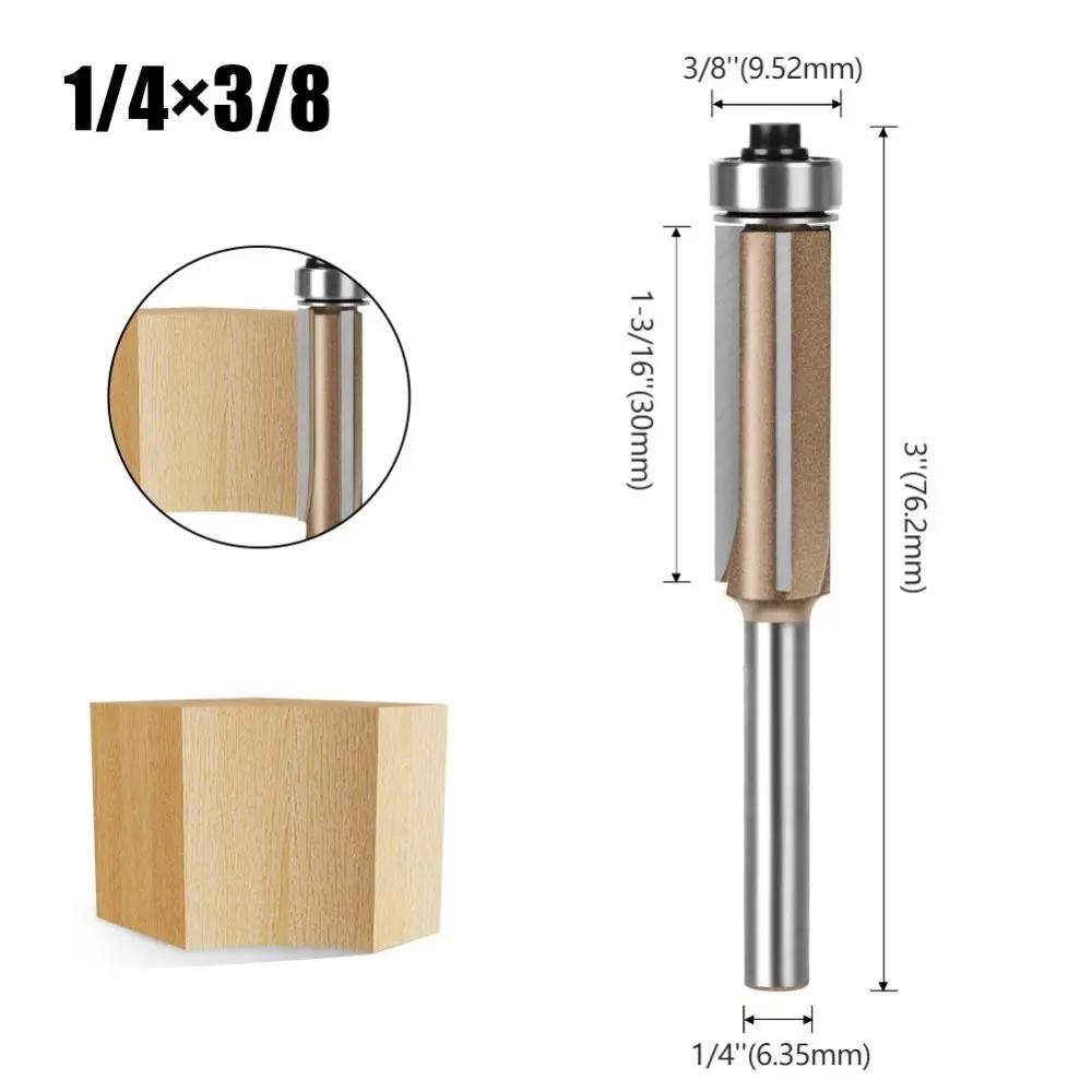 Accessories Universal Flush Trim Bits Professional Top Bearing Flush Trim Router Woodworking Coating Trim Router Bits