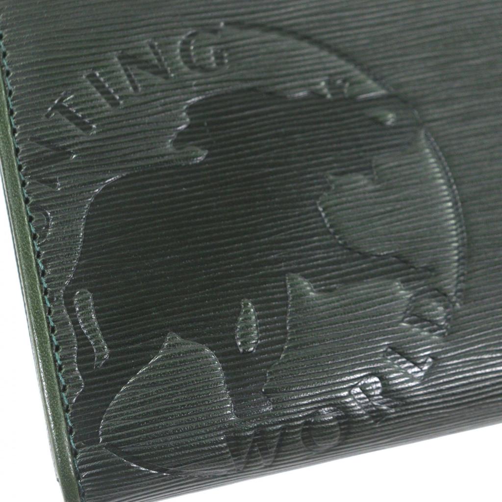 Excellent HUNTING WORLD Purse Stream Onbra L-Zip LongWallet Green Leather 270STO Used