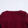 2025 Spring Women's European & American Color Block Double-Breasted Square Neck Dress