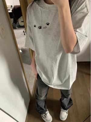 Damska Koszulka Streetwearowa Amerykańska Oversize z Krótkim Rękawem - Letnia Modna Luźna