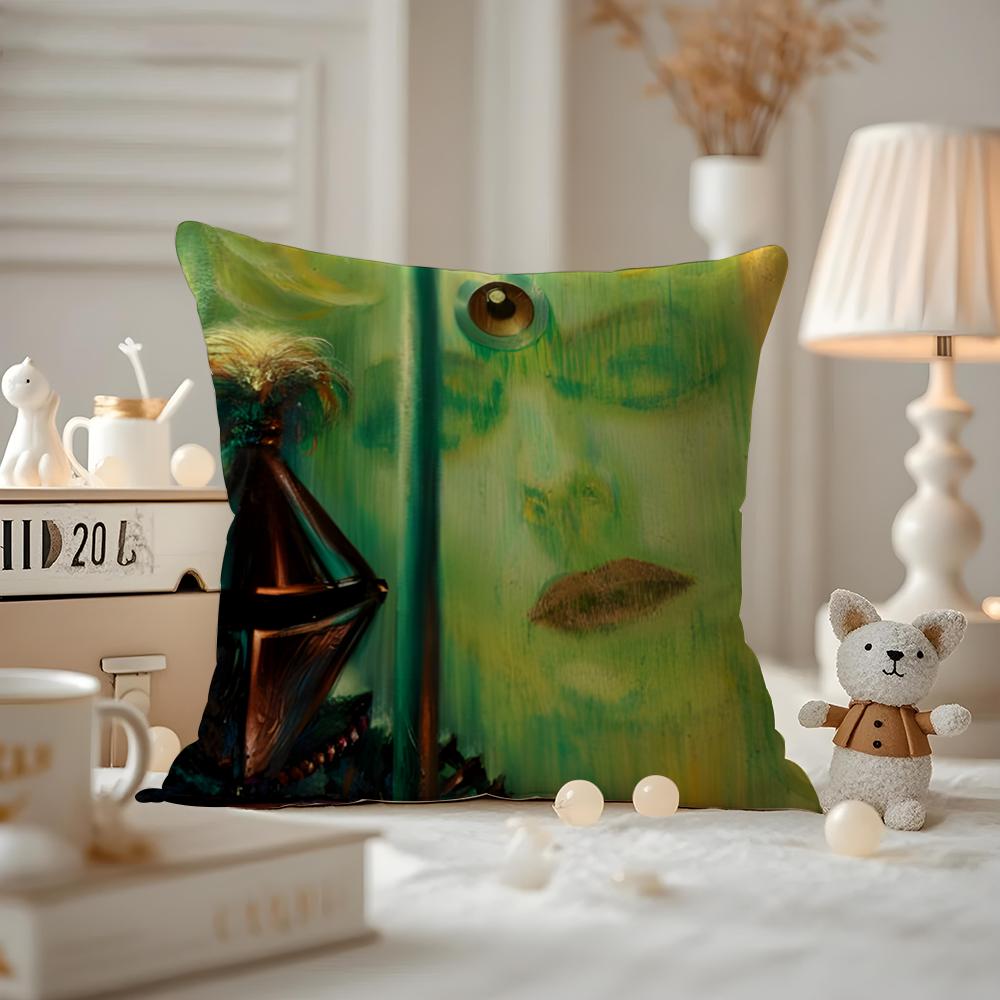 ARTISTS Illustration Kelly Freas Cushion Cover Anti-dustmite Pillowcase Invisible Zipper Silky Short Plush Sofa Cushion Cover