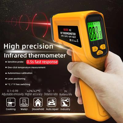 Θερμόμετρο Υπέρυθρων -50~530C Επαγγελματικό 12:1 Ψηφιακός Μετρητής Θερμοκρασίας IR-LCD Θερμόμετρα Λέιζερ Πυρόμετρο Χωρίς Επαφή
