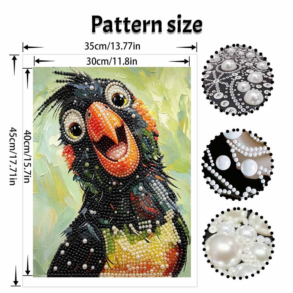 Pearl Painting Diy Sticky Diamond Creative Toucan Bird Diamond Painting Kit Living Room Hanging Painting