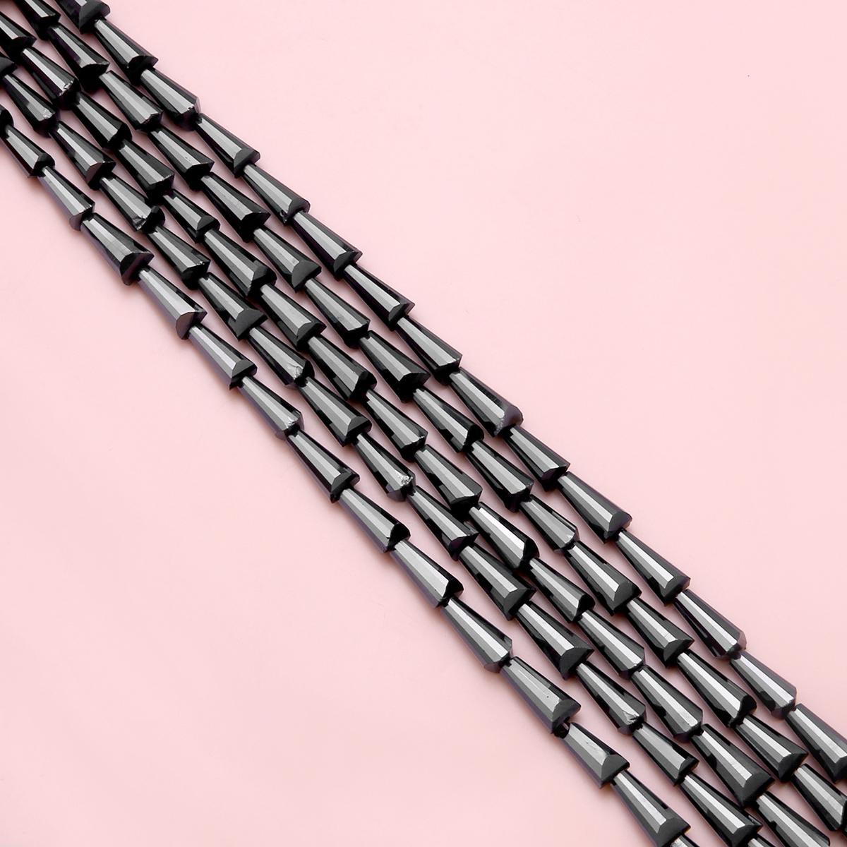 

Выберите цвет в форме пагоды, хрустальные аксессуары, стеклянные свободные бусины для изготовления ювелирных украшений, DIY браслет, ожерелье, серьги 7*4mm 68pcs чёрный