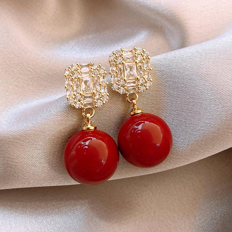 

Серьги-подвески с имитацией кристаллов и жемчуга, вечерние украшения для женщин, аксессуары для ушей