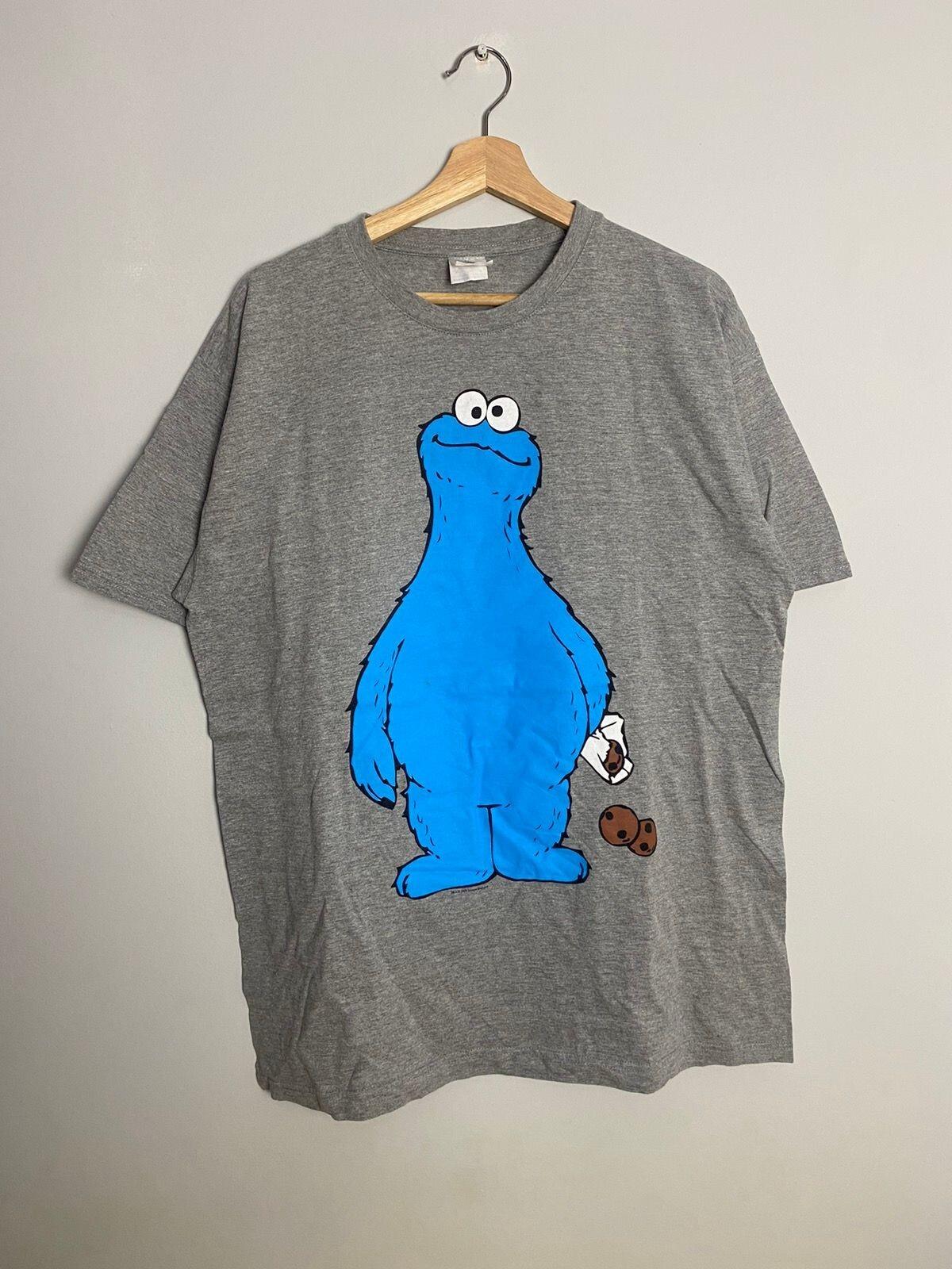 Vintage 2009 Sesame Street Cookie Monster Cartoon Tshirt Unisex T-Shirt L