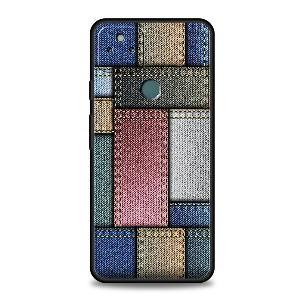 Leather Cloth Pattern Phone Case Cover for Google Pixel 10 9 8 7 6 9A 8A 7A 6A Pro Shockproof Soft TPU 10 Pro XL Shell Funda Bag