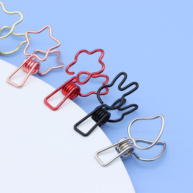 Creative Outdoor Cartoon Light Strip Clips - Metal-Plated Small Fish Shaped Pegs