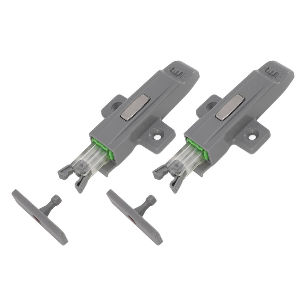 2 Set Cabinet Door Push Latch ABS Rebound Self Locking Device Collision Resistant Cushioning