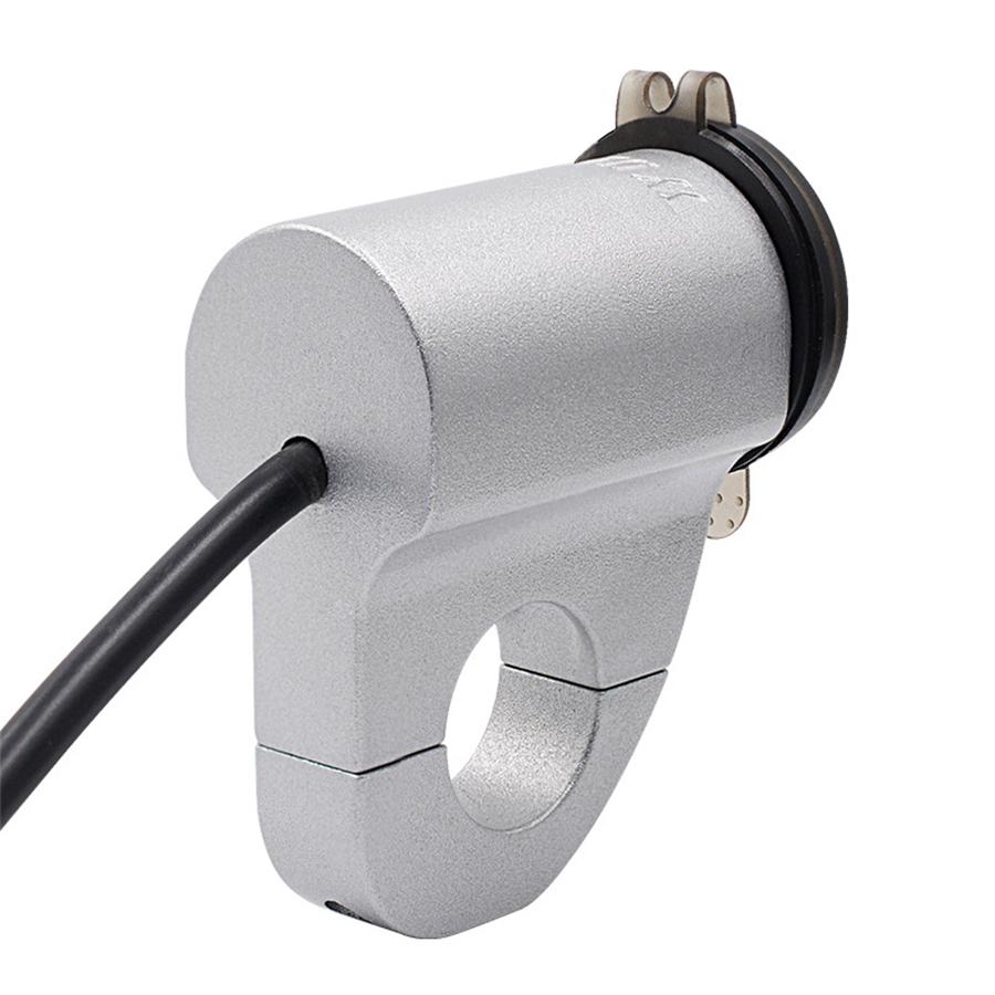 CNC Sliver QC3.0 Motorcycle Dual USB Super Fast Charger w/ Digital Voltmeter AU