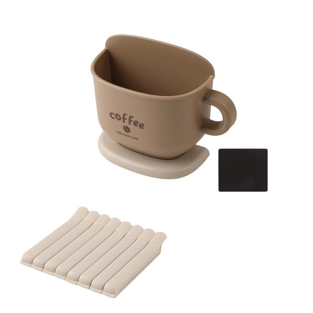 Wall Mounted Refrigerator Storage Box Punch-free Wall Mounted Storage Boxes Door Back Coffee Style A