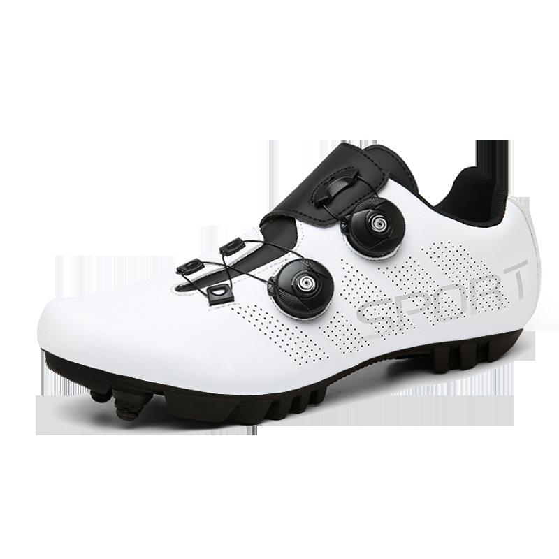 New cycling shoes with locks Double buckle lock shoes Men's and women's road cycling power shoes Hard sole Mountain cycling Rubber sole