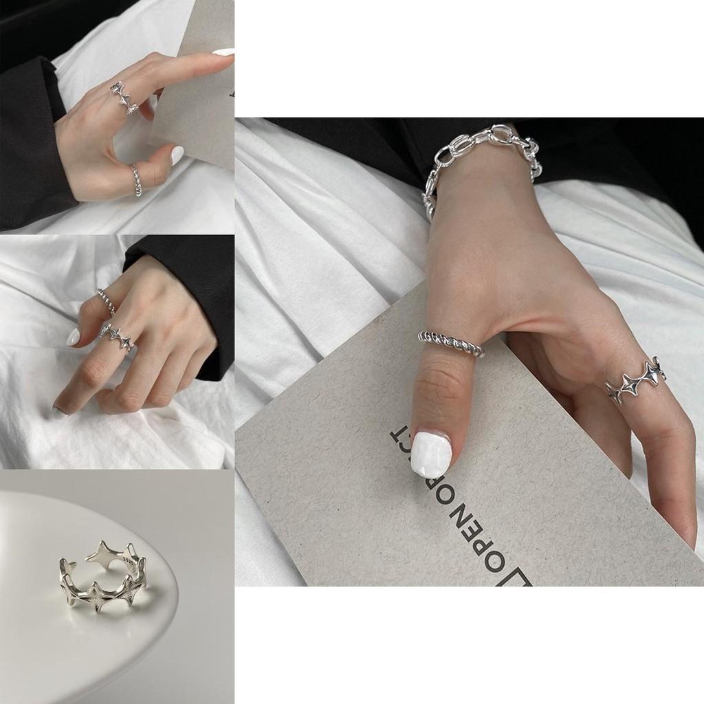 Inspired Retro Twisted Star Ring For Women Perfect For Fashionable Occasions Silver In