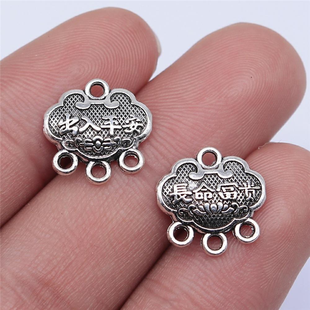 10pcs Chinese Character Ai Charms For Jewelry Making Chinese Style Knot Dragon Charms Chinese Character Love Charms