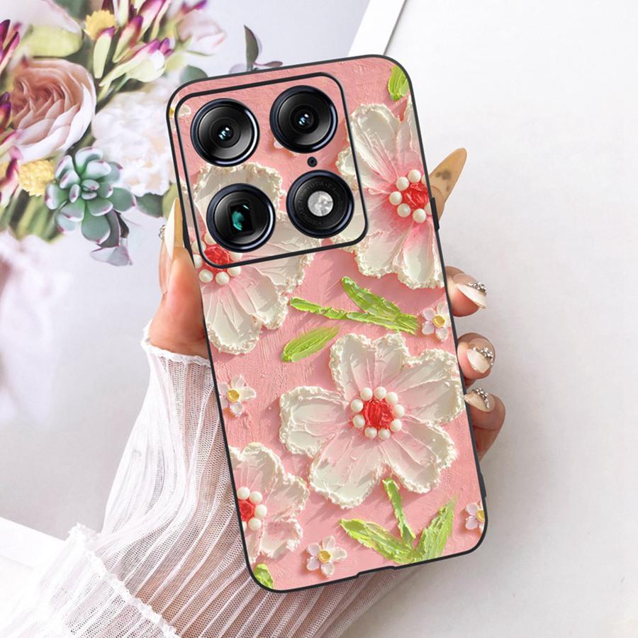 For Motorola Signature 5G Fashion Style Elegant Painted Phone Casing Cover Moto X70 Air Pro Soft Silicone Black TPU Case