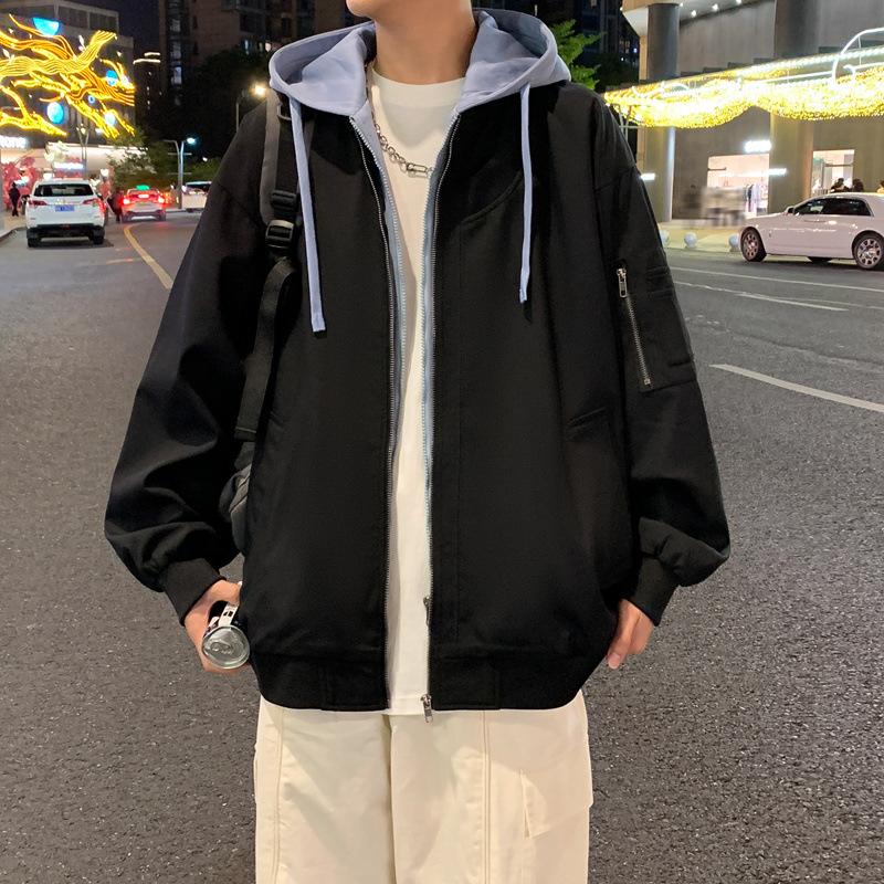 

Осенняя куртка-двойка, мужская повседневная куртка свободного кроя, универсальная куртка 3XL