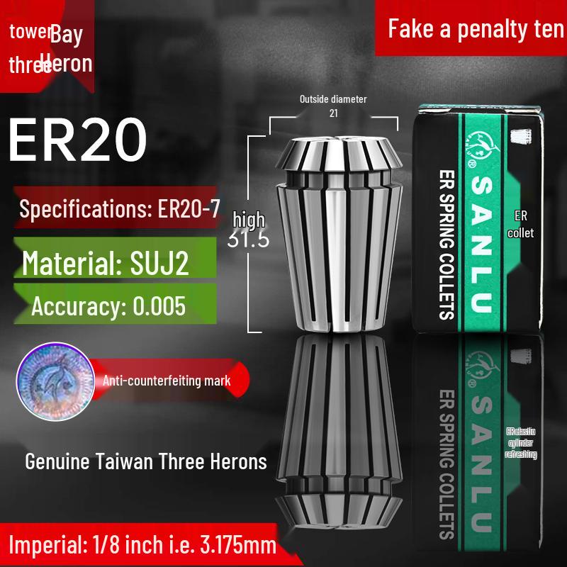 ER32 High Precision CNC Engraving Machine Collet Chuck with ER20, 25, 16, 11, 40 Spring Collets