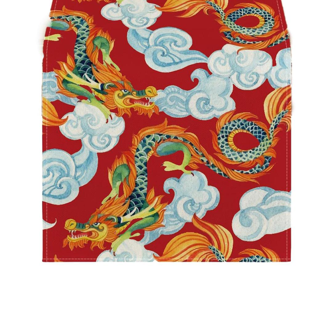 Chinese New Year Table Runner Classic Creative Table Setting for Party Supplies Spring Festival Restaurant Desktop Entrance